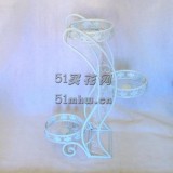 三层白色铁架（S形)